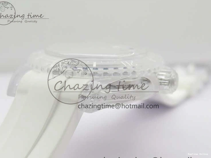 0512 Submariner Phantomlab Transparent KZF Best Edition Deep Blue Dial on White Rubber Strap VR WellDesigned 2568